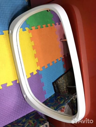 Набор зеркало и полка пластиковая