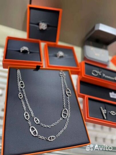 Кольцо Цепь Hermes