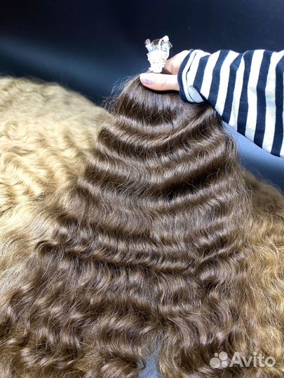 Волосы натуральные, 55см, надёжно