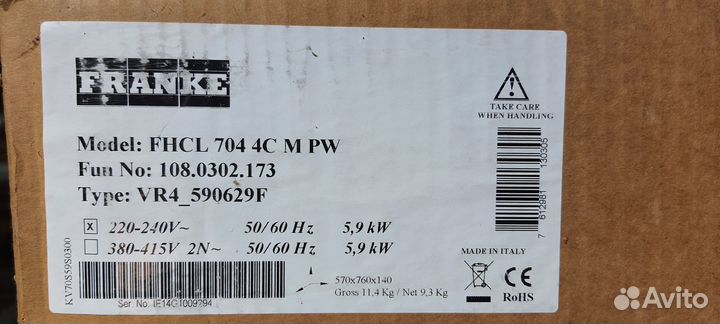 Электрическая варочная панель, 4 зоны franke