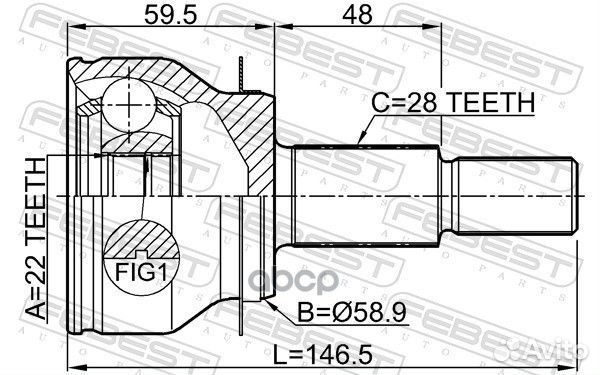 ШРУС внешний mazda 3 BM 2013-2015 0510-bmat 051