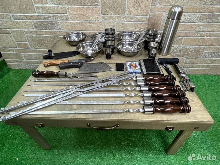 Шашлычный набор. Подарочный набор шампуров