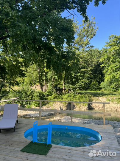 Баня. Беседка.отдых на горной реке