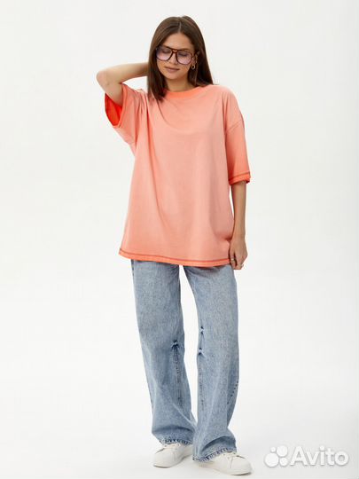Футболка оранжевая женская