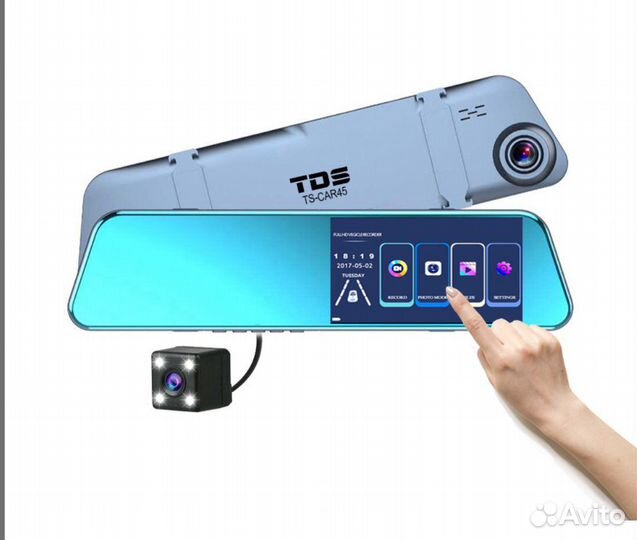 Автовидеорегистратор зеркало+камера заднего вида