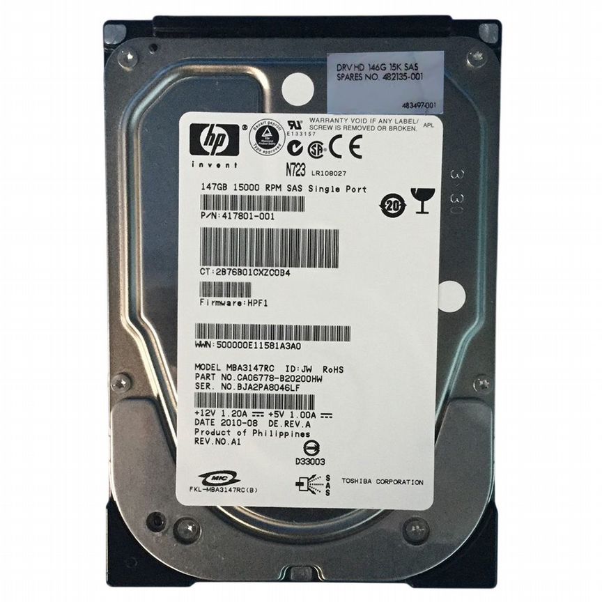 [EA330AA] Жесткий Диск Hp146gb Sas 3,5" Hdd