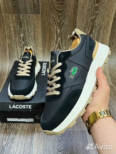 Кроссовки топовые мужские Lacoste чёрные 41-45