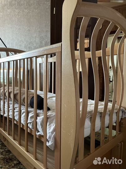 Детская кровать до 3 лет с матрасом