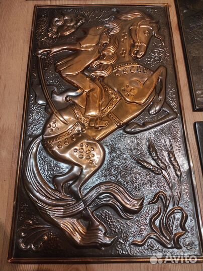 Картина медная чеканка СССР