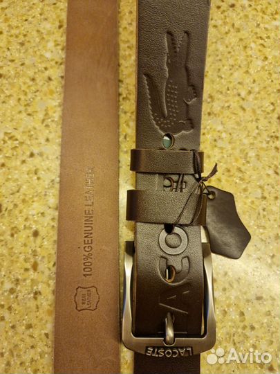 Кожаный ремень Lacoste