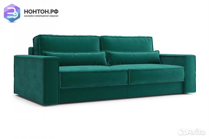 Диван тик-так Сохо 3-х местный изумрудный