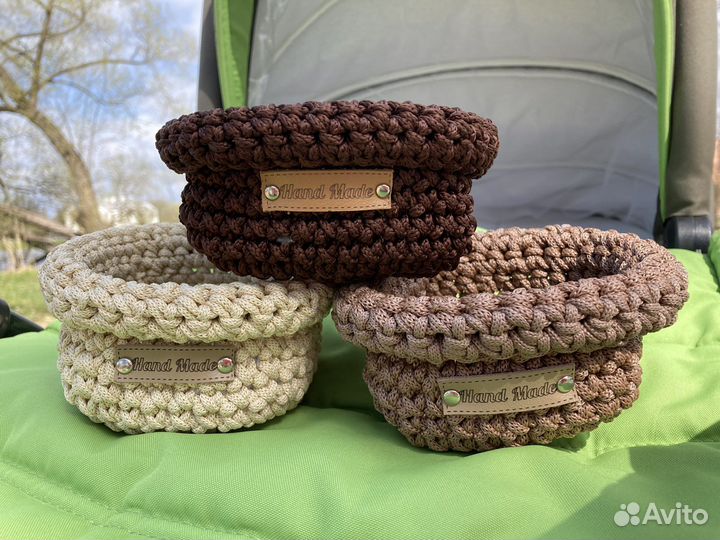 Корзина вязаная