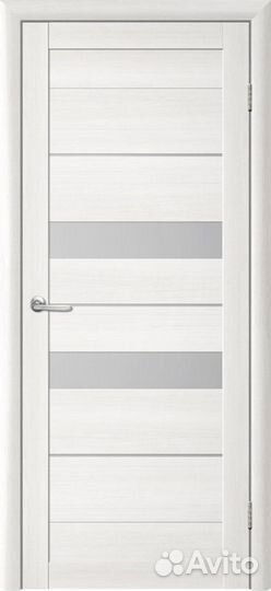 Межкомнатная дверь Т-4 остеклённая лиственница бел