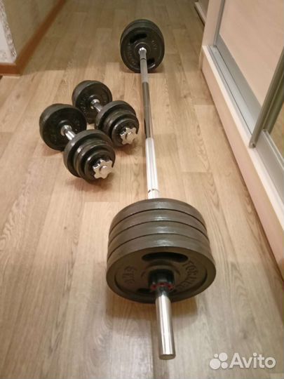 Гантели штанга гриф Torneo разборные