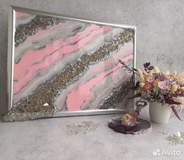 Эпоксидная смола картина интерьер подарок