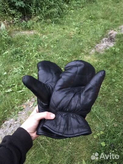 Перчатки кожаные на меху