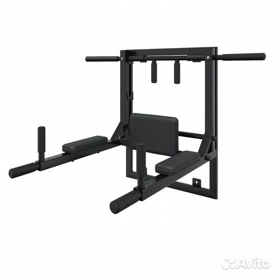 Турник брусья пресс на рамке черный