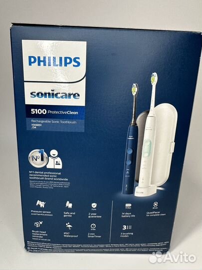 Новый набор Philips Sonicare 5100 из 2 штук