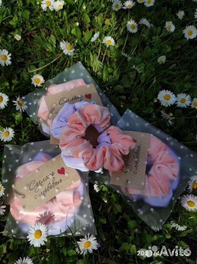 Резинки для волос бархатные 2 шт