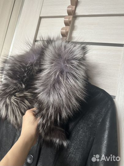 Дубленка натуральная женская с капюшоном