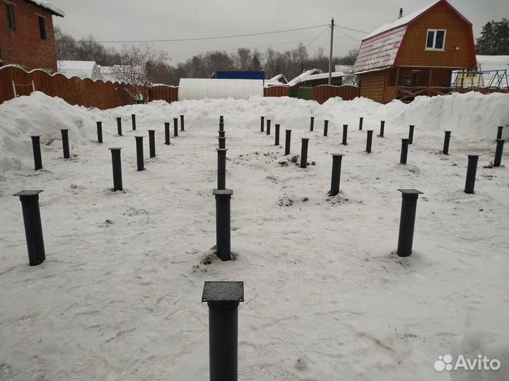 Установка винтовых свай под ключ