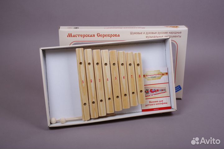 Ксилофон диатонический Ля мажор 8 пластин