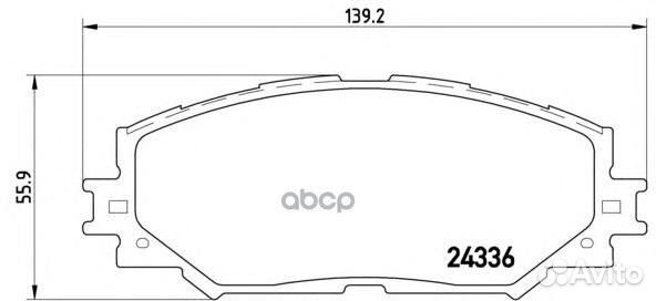 Колодки тормозные дисковые перед P83082 Brembo