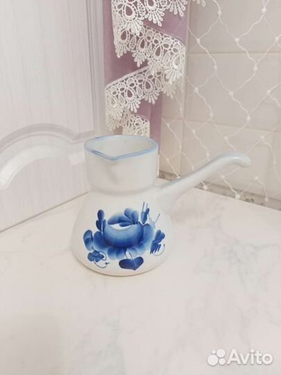 Молочник- турка Гжель