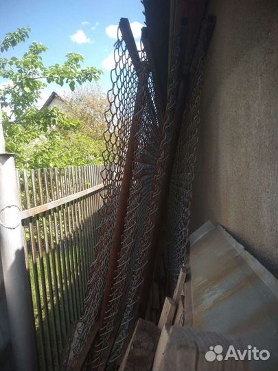 Забор- сетка,столбы,профиль перекрытия