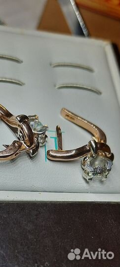 Бриллиантовые серьги 1 карат