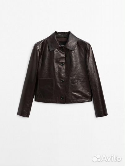 Пиджак Massimo Dutti кожаный