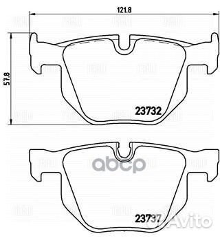 Колодки торм. для а/м BMW 5 (E60) (03) /6 (E63)