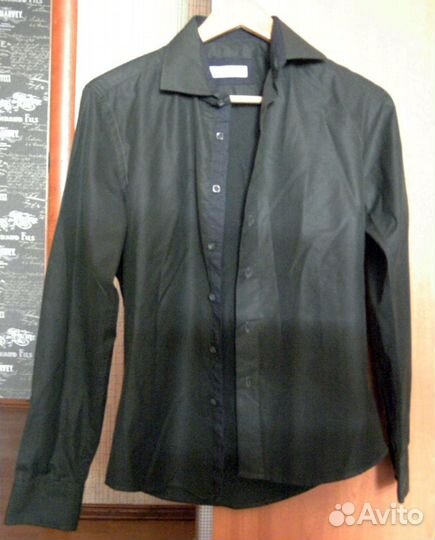 Рубашка однотонная (школьная, размер S)