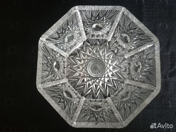 Хрустальная ваза для фруктов СССР