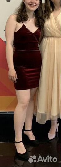 Платье вечернее бархат бордо