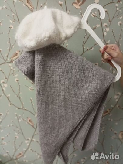 Женский шарф и берёт норка