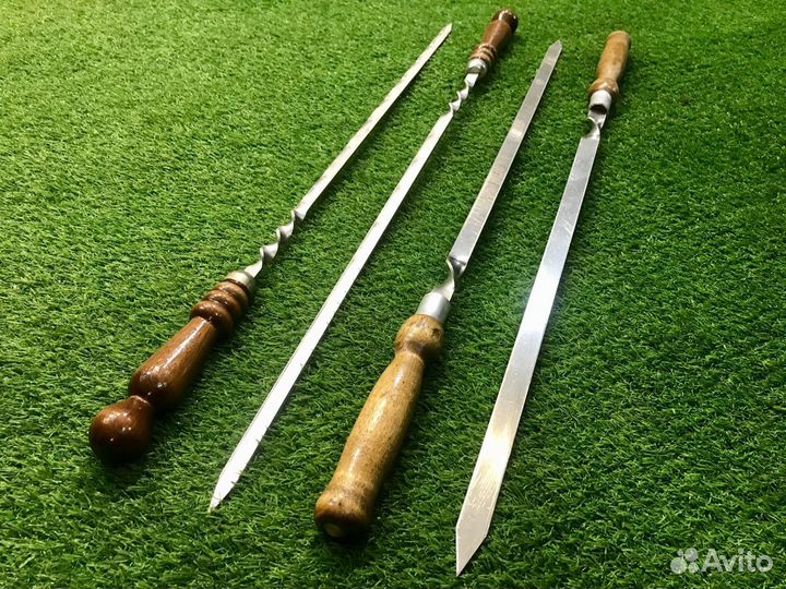 Шампур с деревянной ручкой