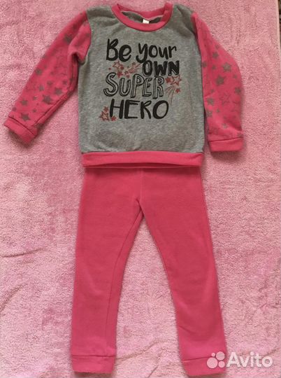 Костюм флисовый на девочку 4-5лет