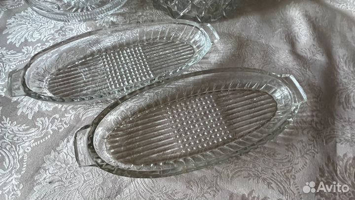 Хрустальные фужеры бокалы рюмки салатники