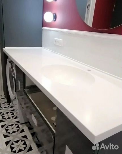 Столешница из искусственного камня в ванную