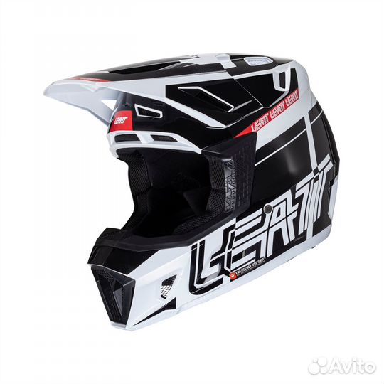 Мотошлем Leatt Moto 7.5 Helmet Kit Black/White