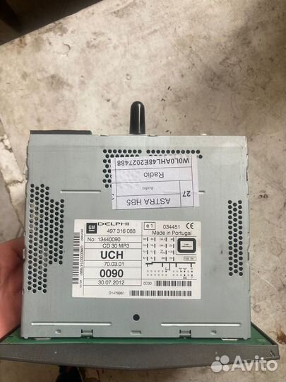 Магнитола штатная Opel Astra H