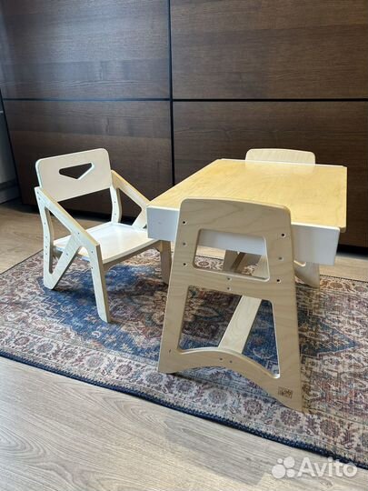 Детский растущий стул и стол Scandibober