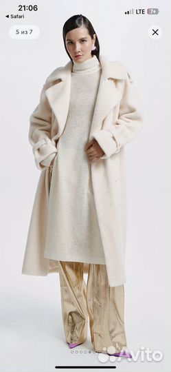 Шуба из 100% шерсти альпаки