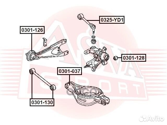 Тяга подвески зад прав 0325-YD1 asva