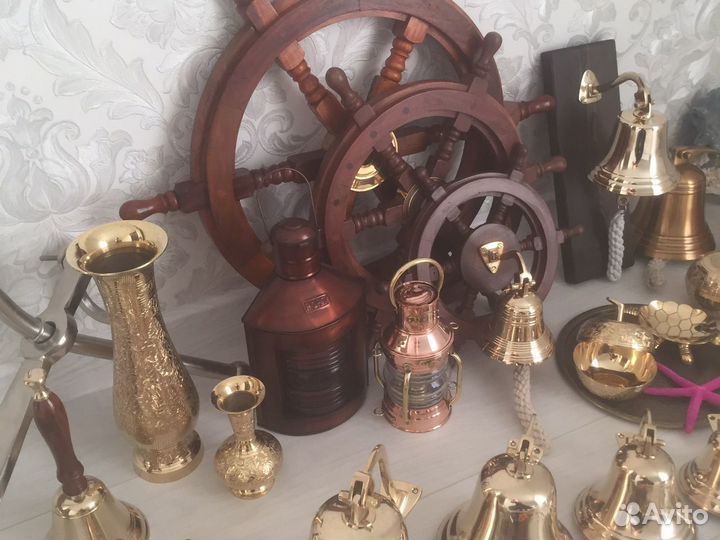 Штурвал Зеркало Колокольчики Рында Якорь