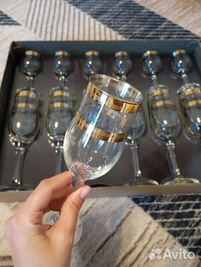 Хрустальные бокалы для шампанского