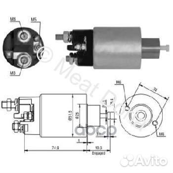 Тяговое реле, стартер Opel Movano/Renault Maste