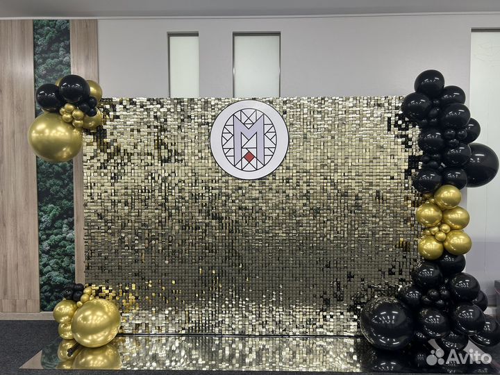 Аренда фотозоны с пайетками