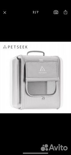 Рюкзак переноска Petseek для кошек и мелких собак